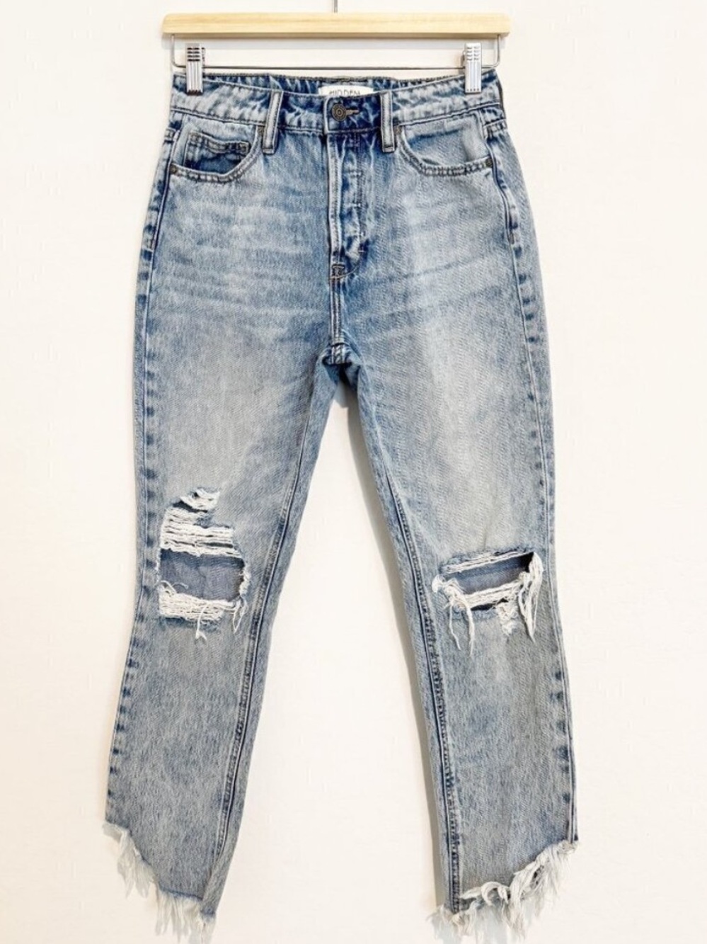 Hidden Denim Jeans Size 25 Blue High Rise Zoey Distressed Rigid Alternative Edgy
